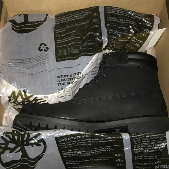 6”Timberland Premium WaterProof Black Nubuck Boots main image 7